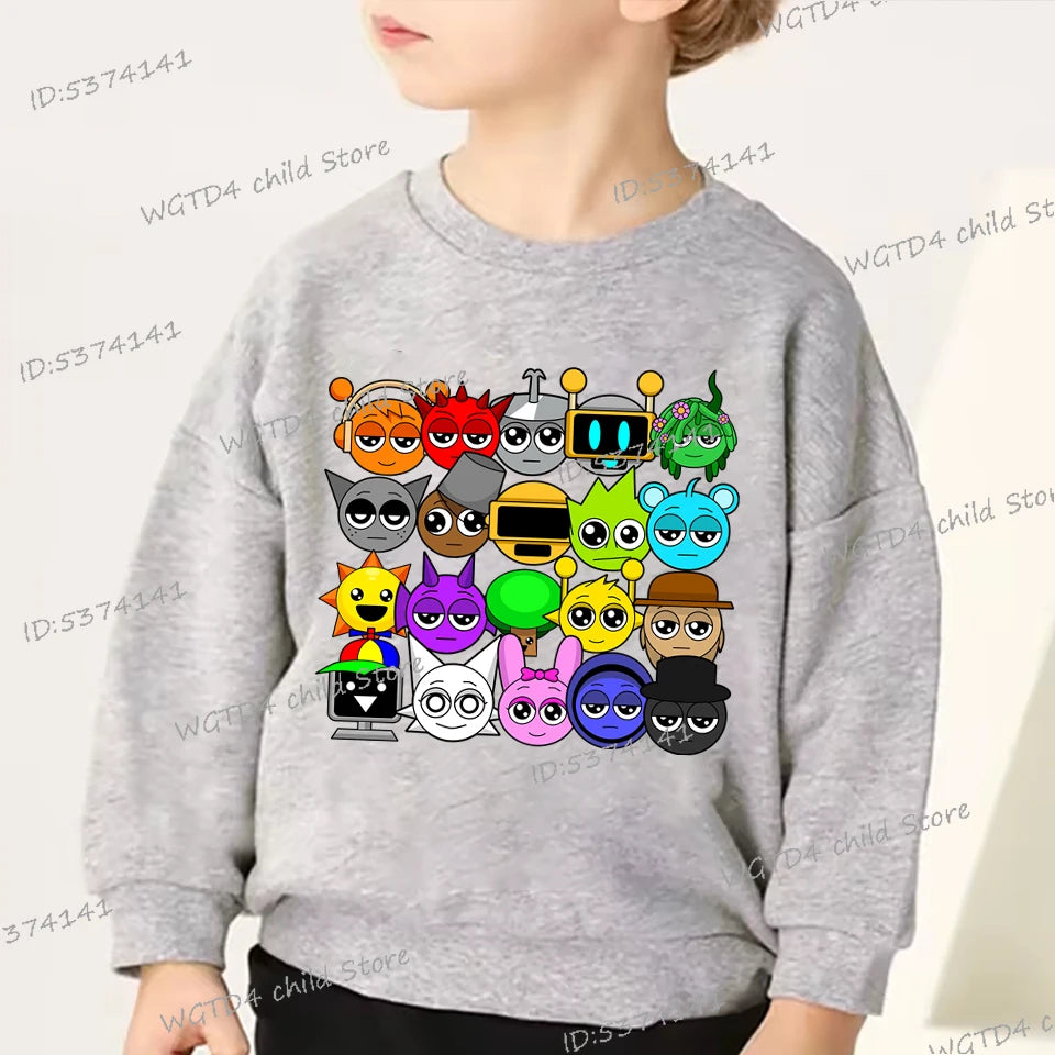 Sprunki Incredibox Kids Cartoon Sweatshirt