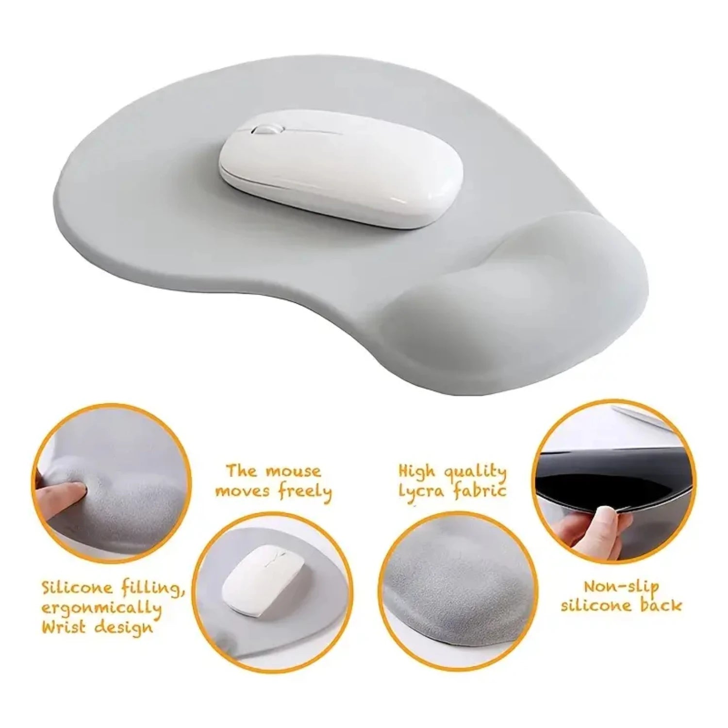 Ergonomic Gel Wrist Support Mouse Pad