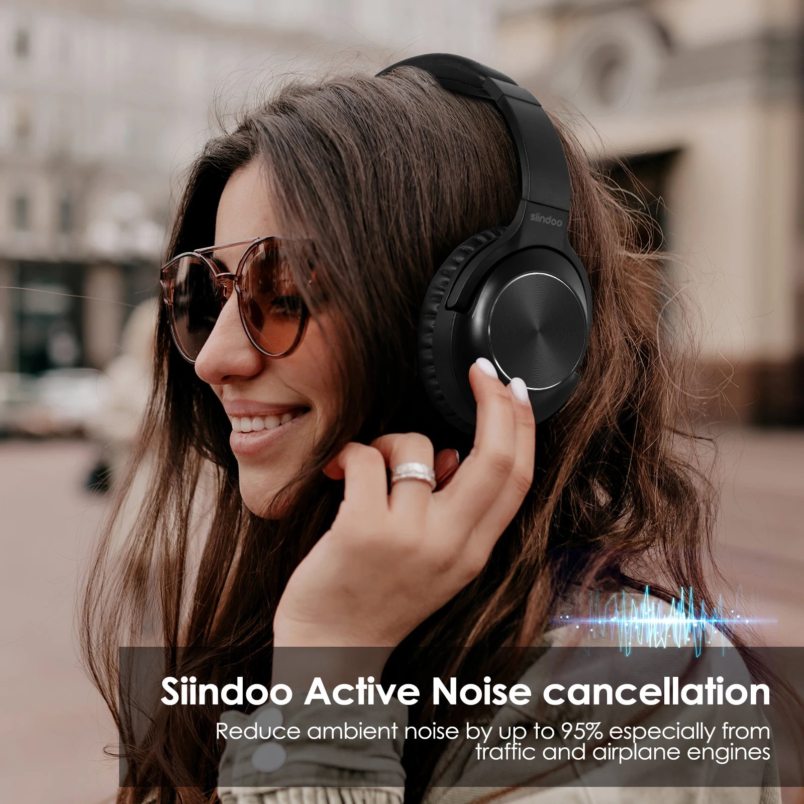 Siindoo ANC Kabellose Bluetooth-Kopfhörer