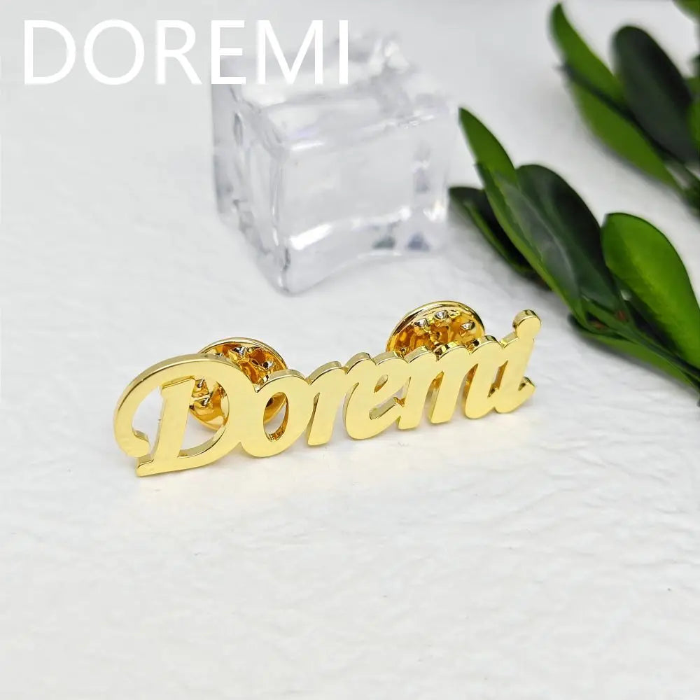 Custom Metal Nameplate Brooch Pin