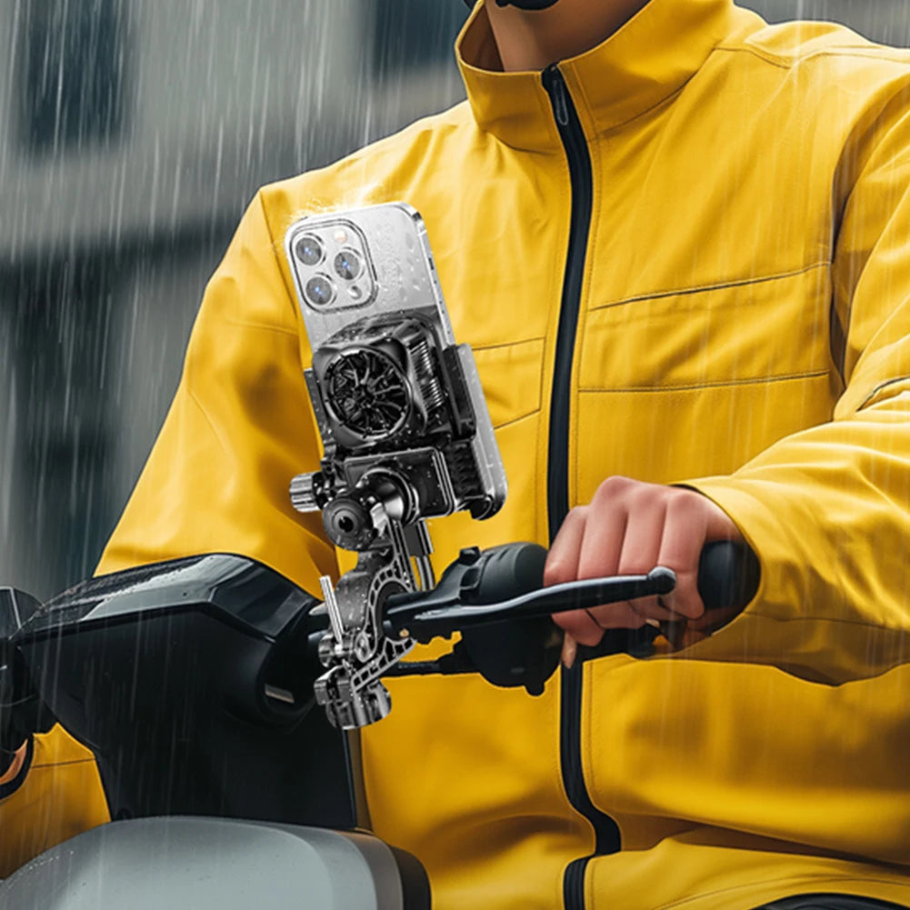 Cooling Anti-Shake Motorcycle Phone Holder