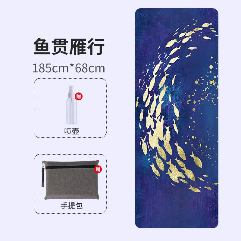 Suede Non-Slip Yoga Mat Topper