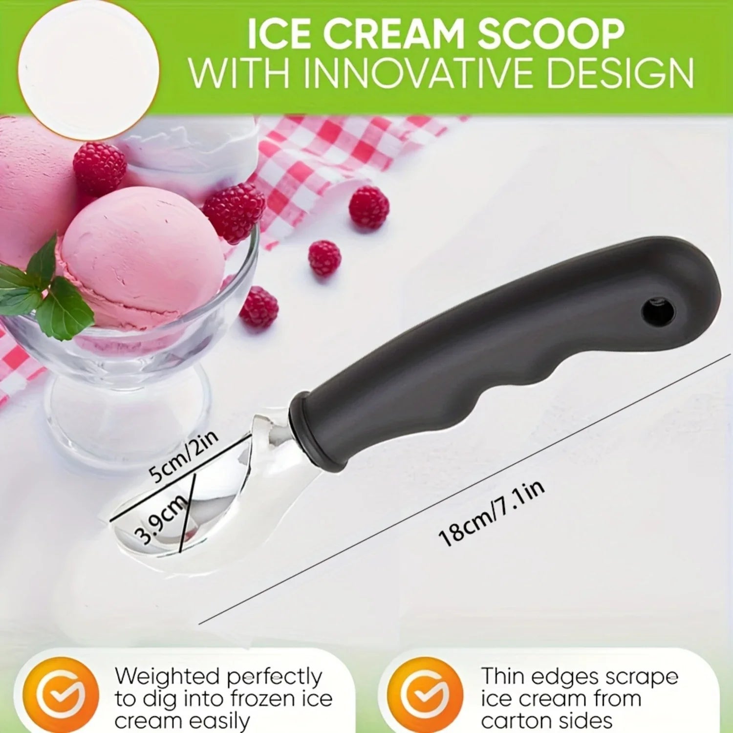 Reusable Metal Ice Cream & Melon Scoop