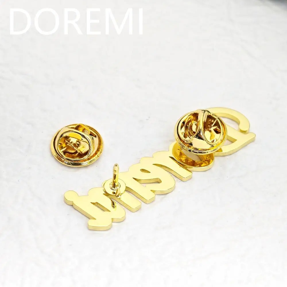 Custom Metal Nameplate Brooch Pin