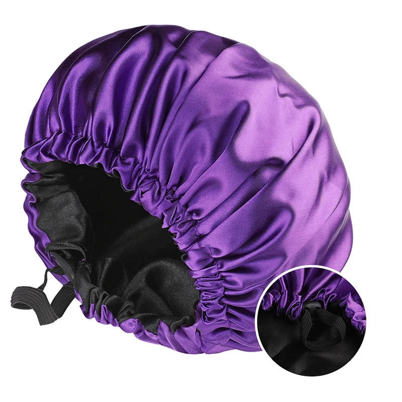 Soft Silk Adjustable Sleep Hair Cap