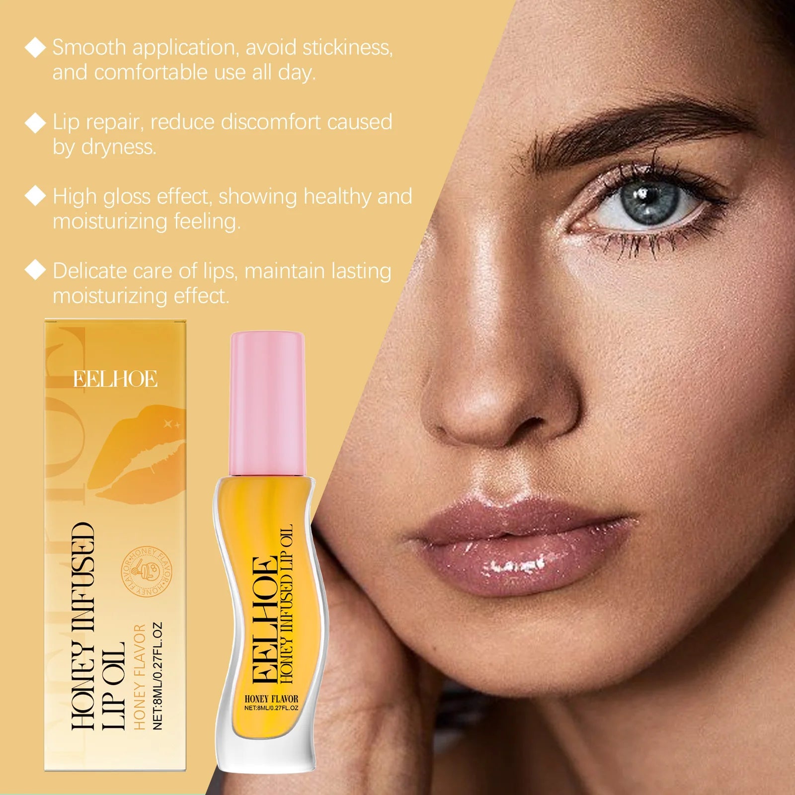 Natural Honey Lip Oil Moisturizer