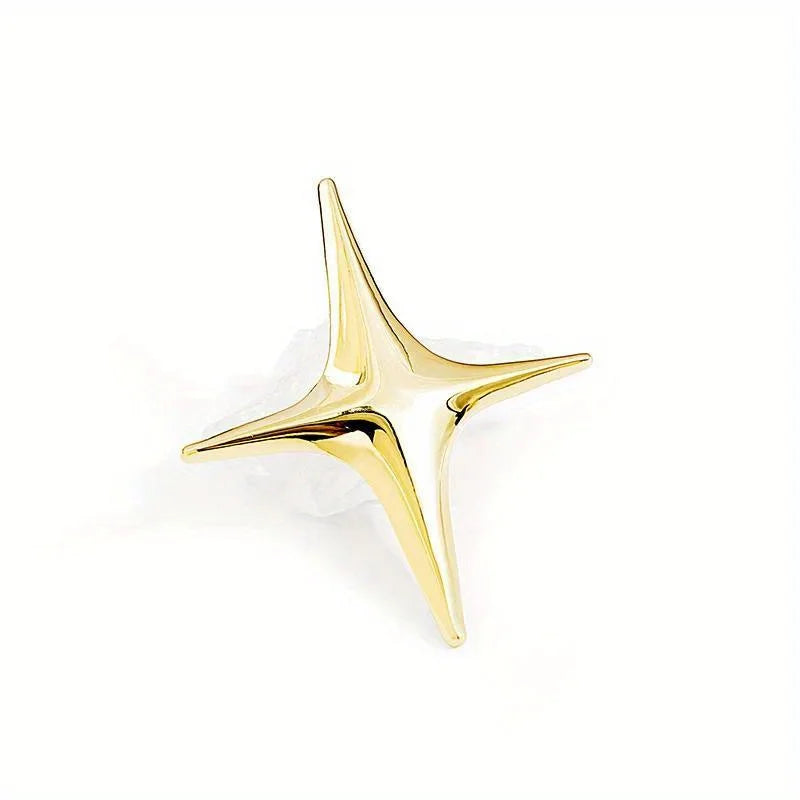 Cool Cross Star Shaped Brooch Pin