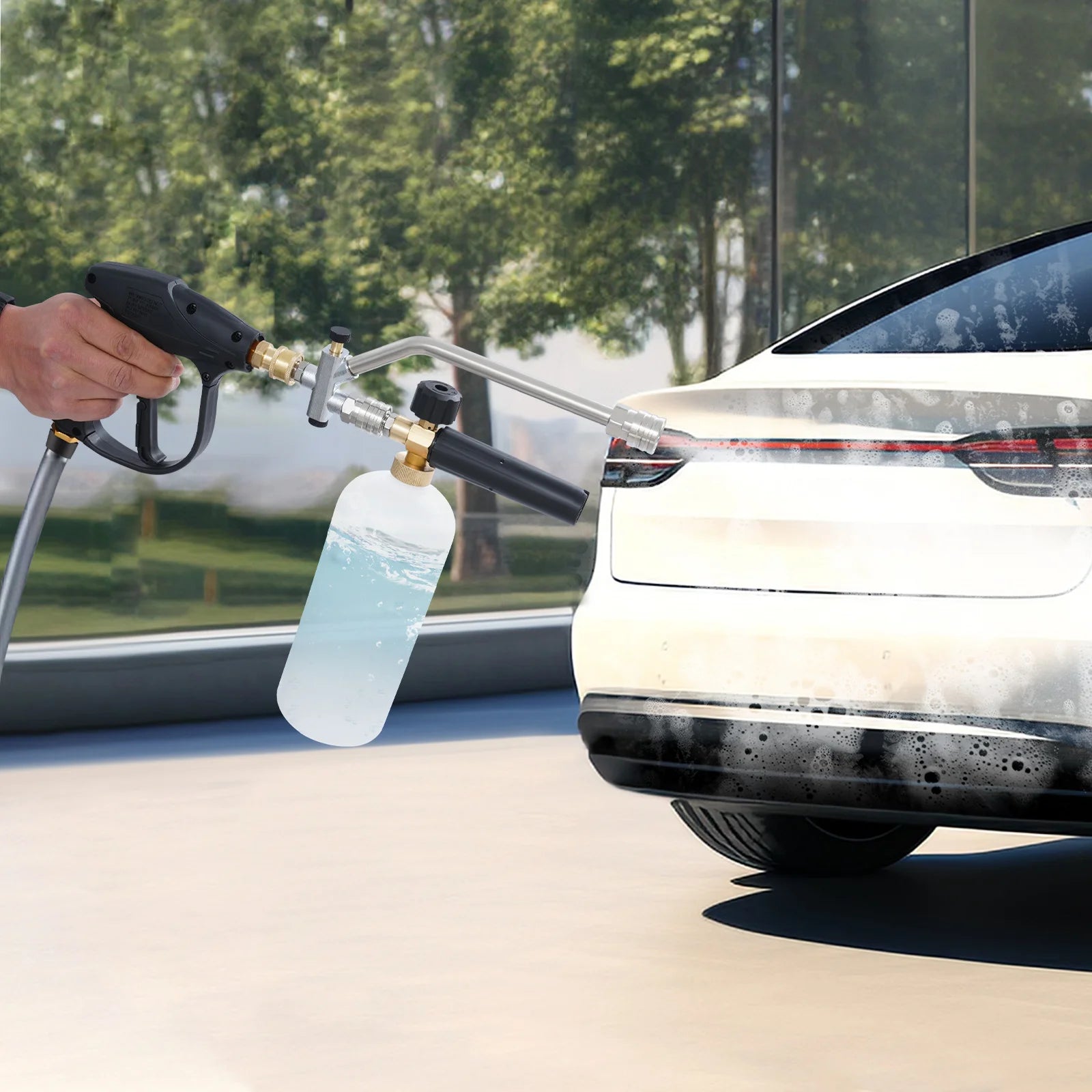 2in1 Pressure Washer Gun with 5 Nozzles