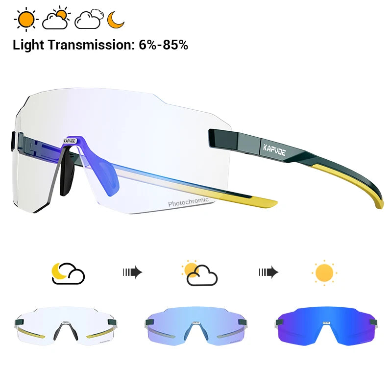 Kapvoe Ultralight Photochromic Cycling Glasses