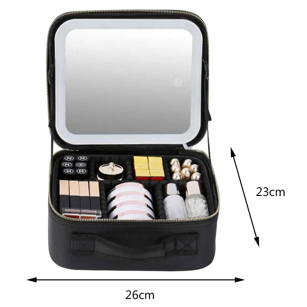 Smart LED Cosmetic Case with Mirror