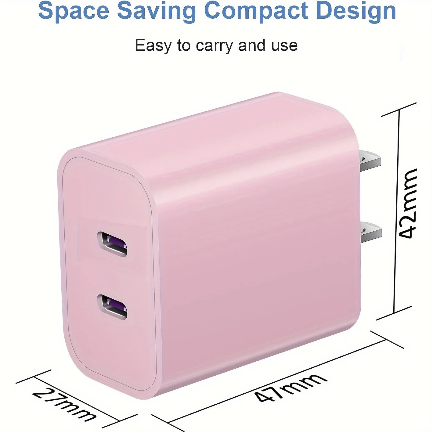 20W Dual USB C Charger with Lightning Cable