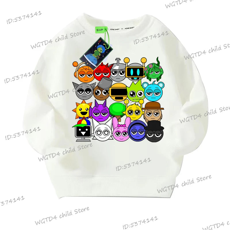 Sprunki Incredibox Kids Cartoon Sweatshirt