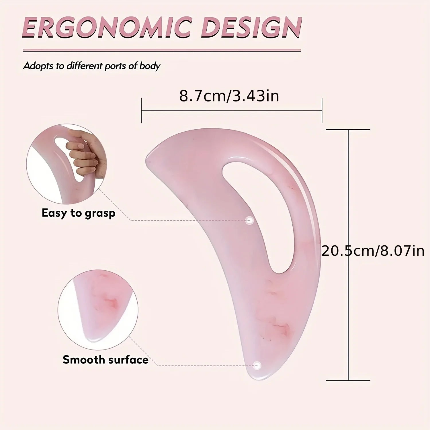 Gua Sha Massage Tool with Handle