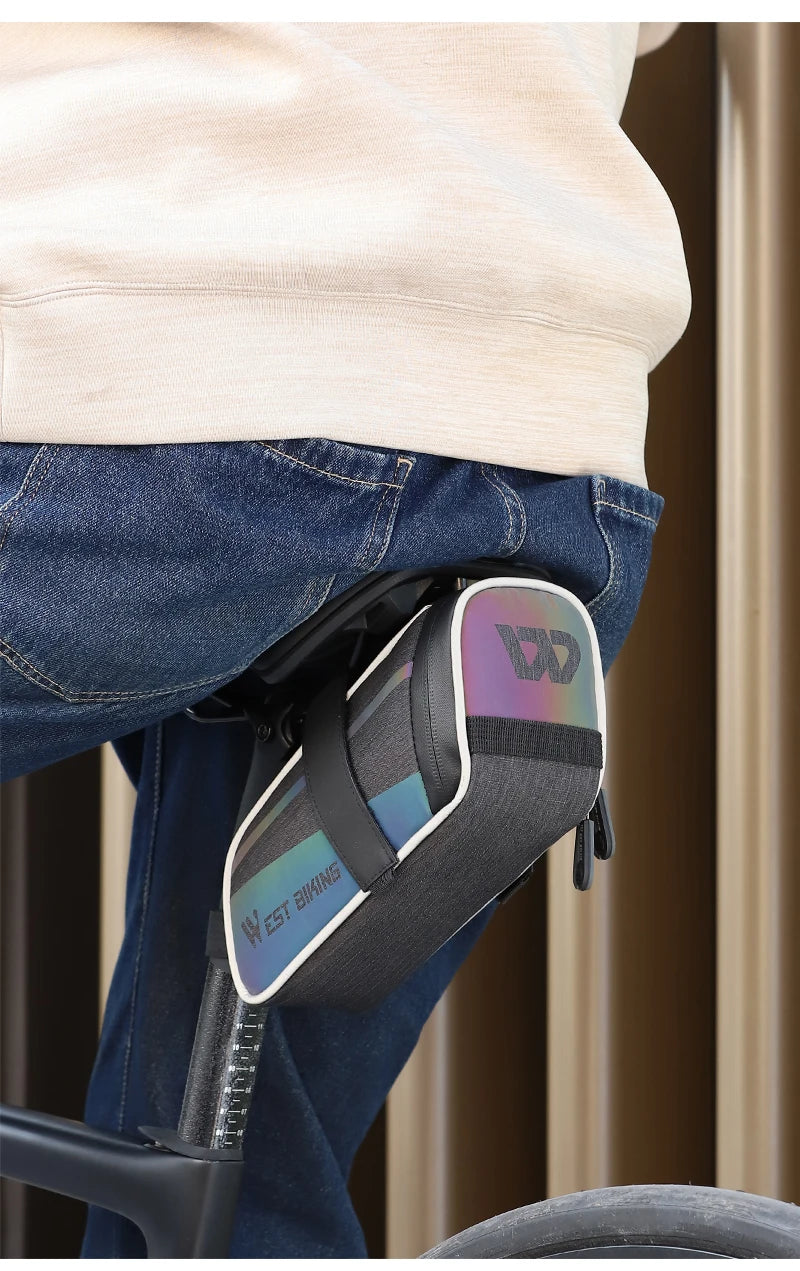 WEST BIKING Reflective Bike Saddle Bag