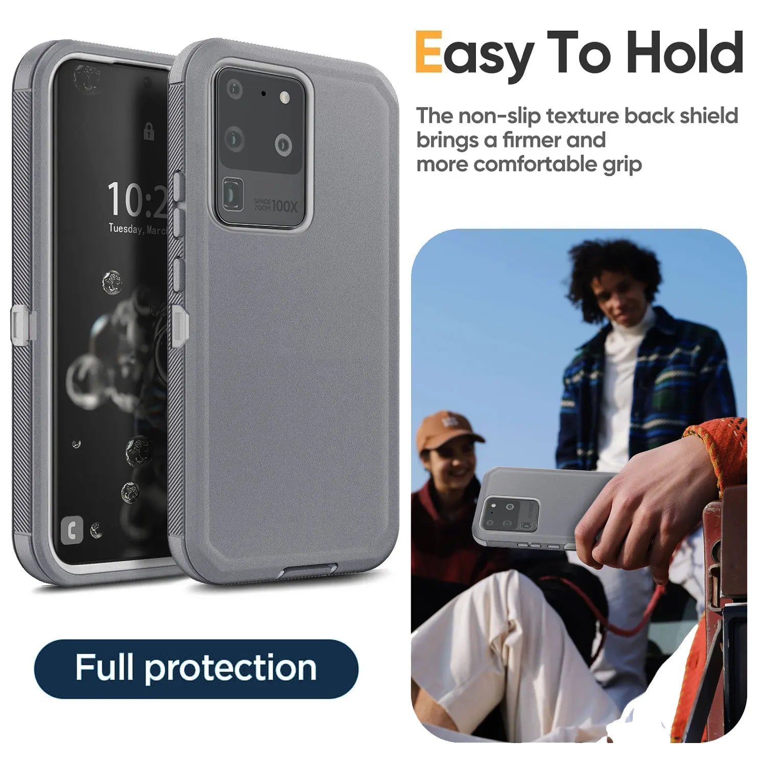 Galaxy S20 Series Rugged 3-in-1 Case – Gray