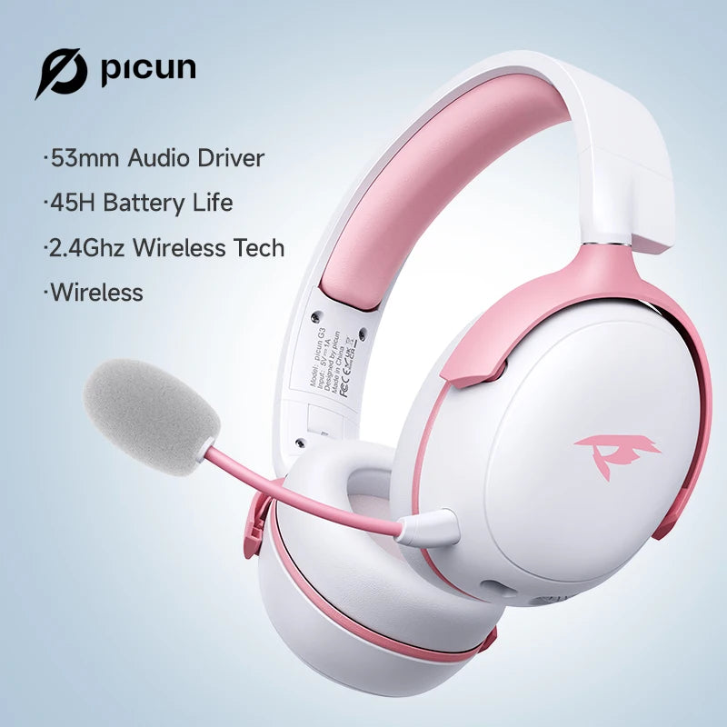 Picun G3 Wireless Gaming Headset Mic
