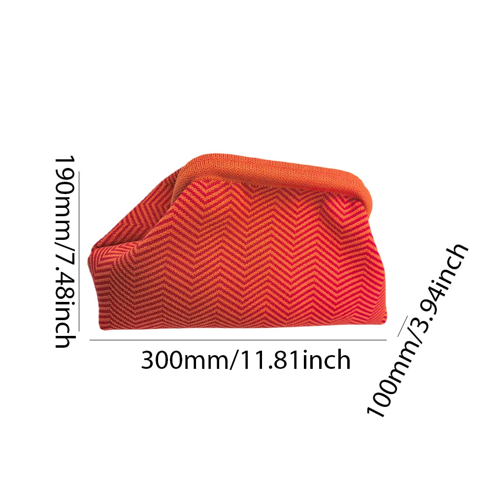 Colorblock Crochet Summer Clutch Bag