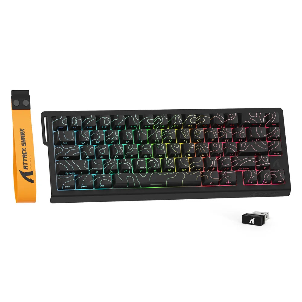 ATTACK SHARK X68 PRO Kabellose RGB-Tastatur