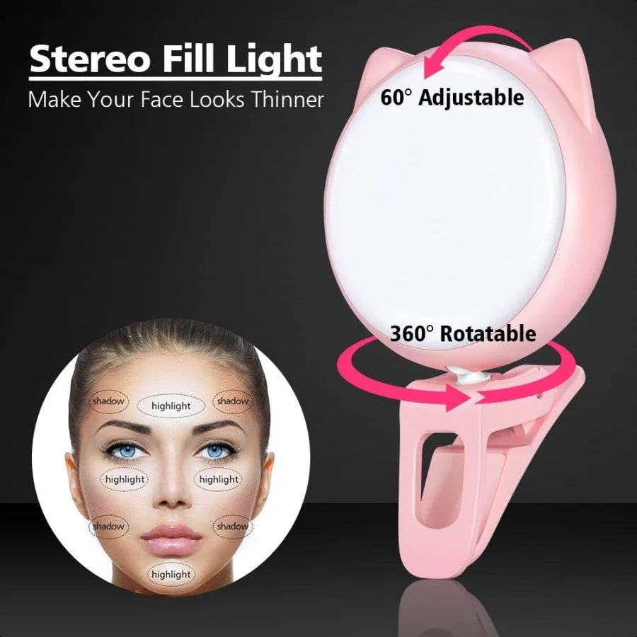 Mini Clip-On Selfie Ring Light