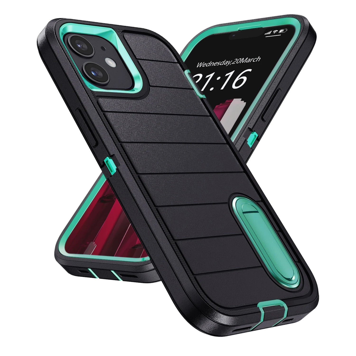 iPhone 11 Rugged Kickstand Case – B/G