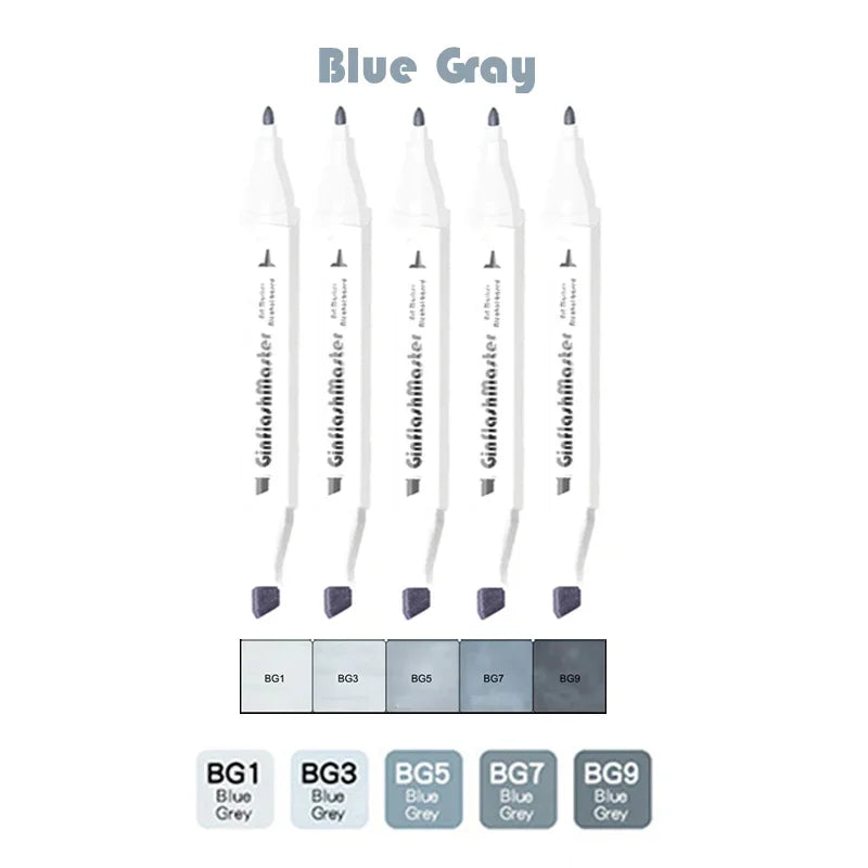 Art Marker Gray Tones Brush Pen