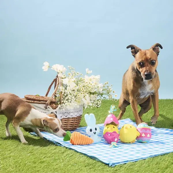 Easter Carrot Dog Plush Toy Set - 2pcs