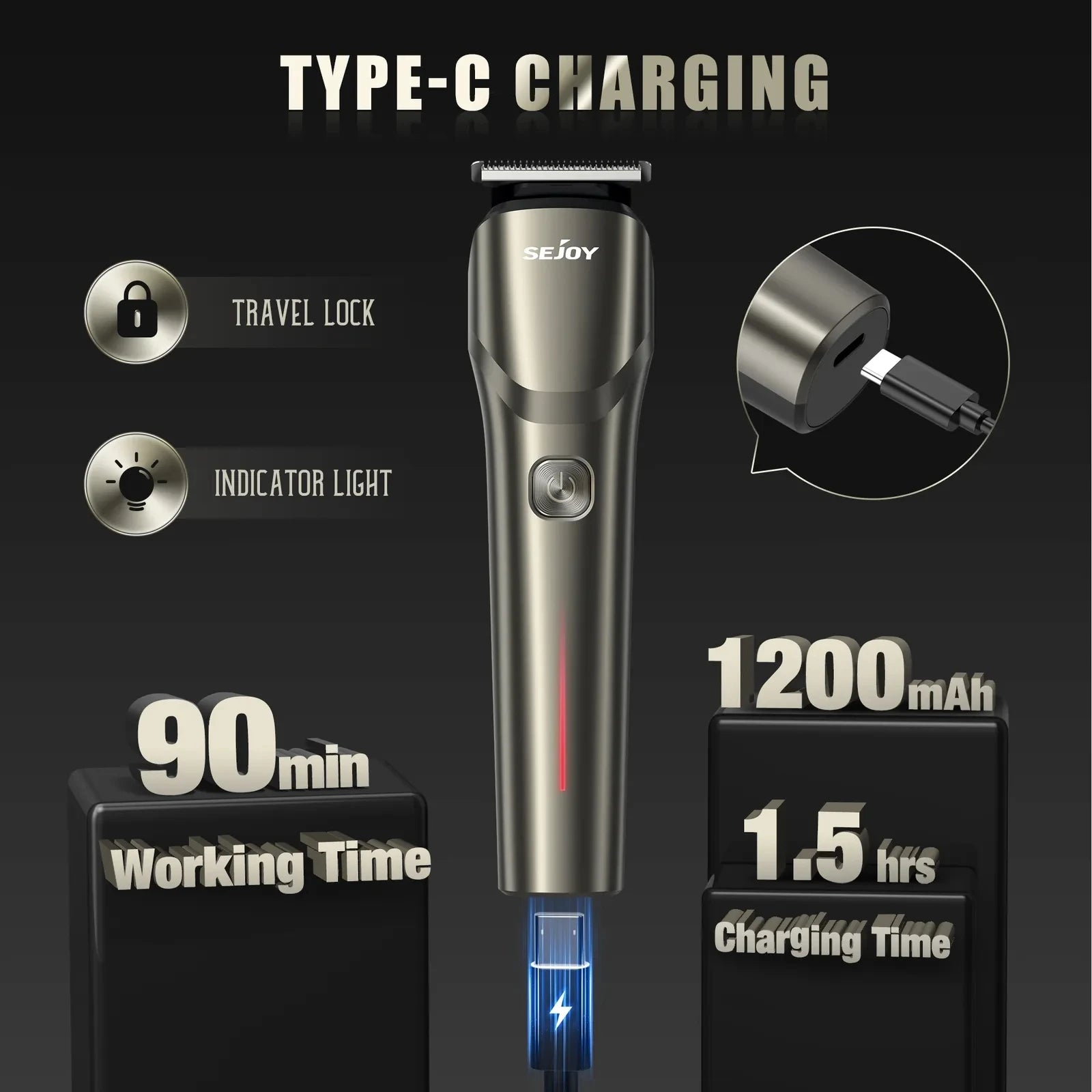 SEJOY Professional Cordless Hair Clippers