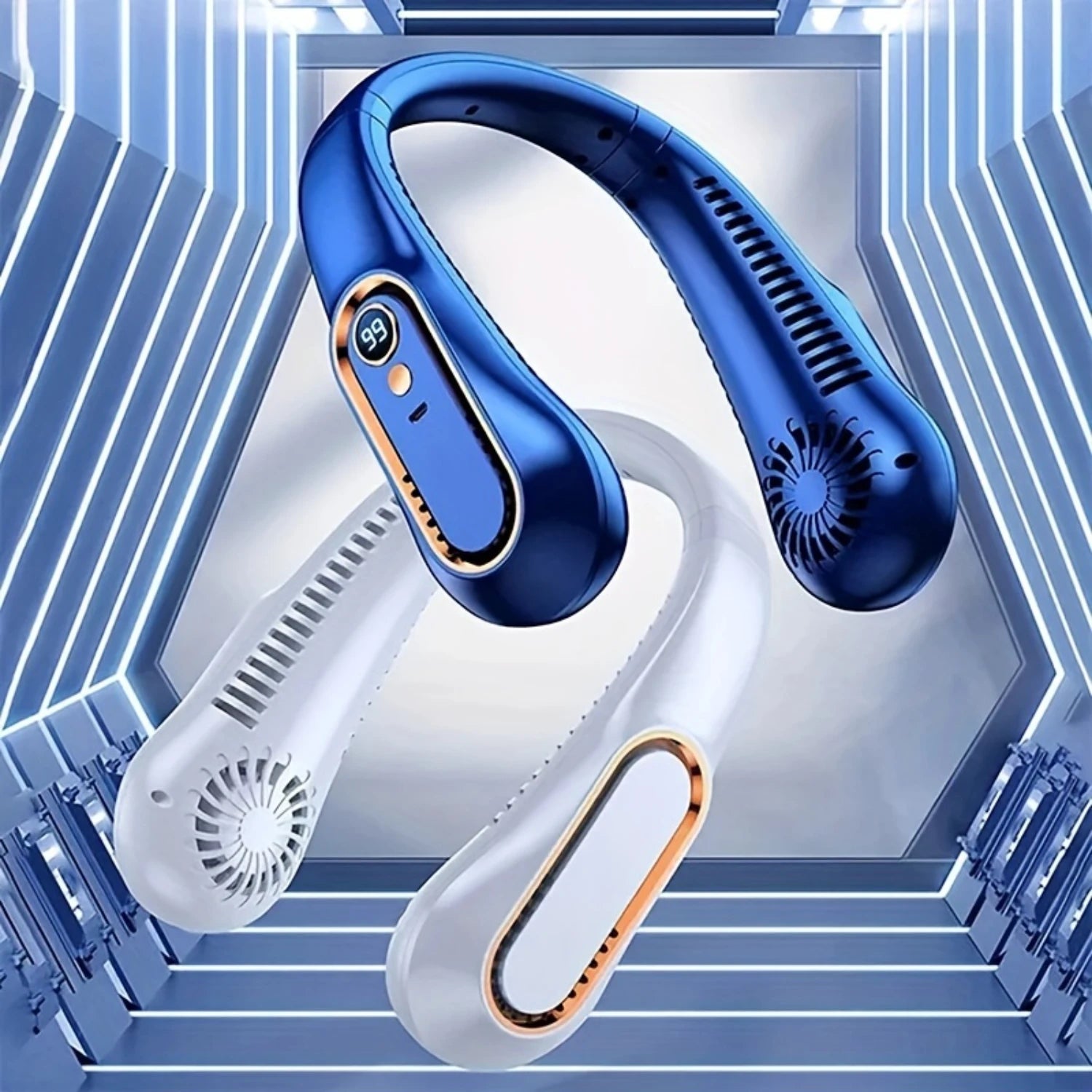 Mini Neck Fan – Bladeless & Cool