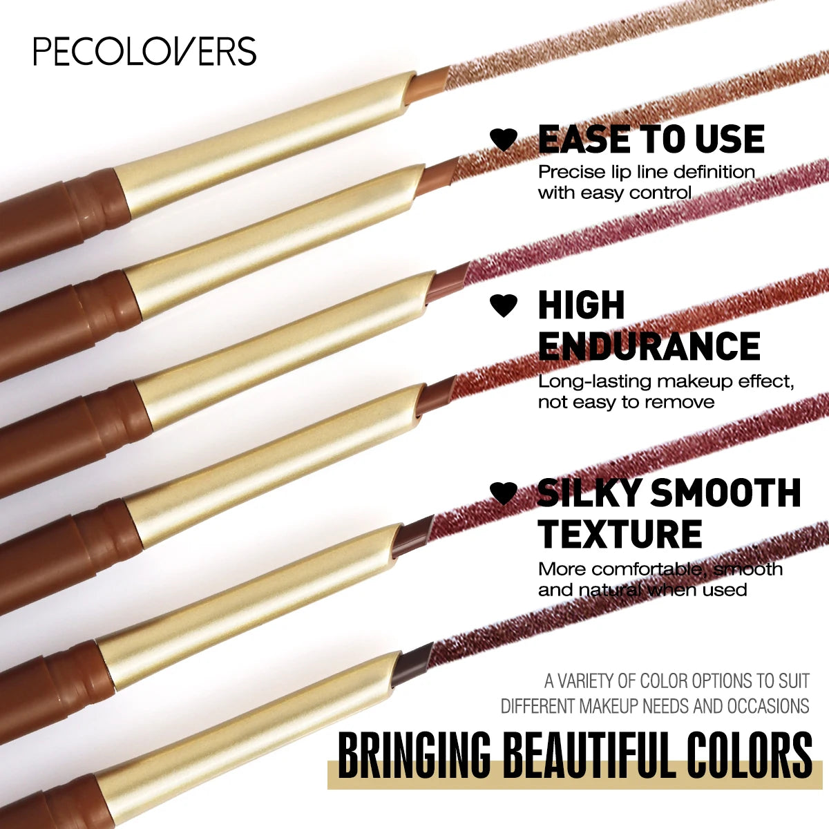 Matte 6-Color Lip Liner Pencil Set