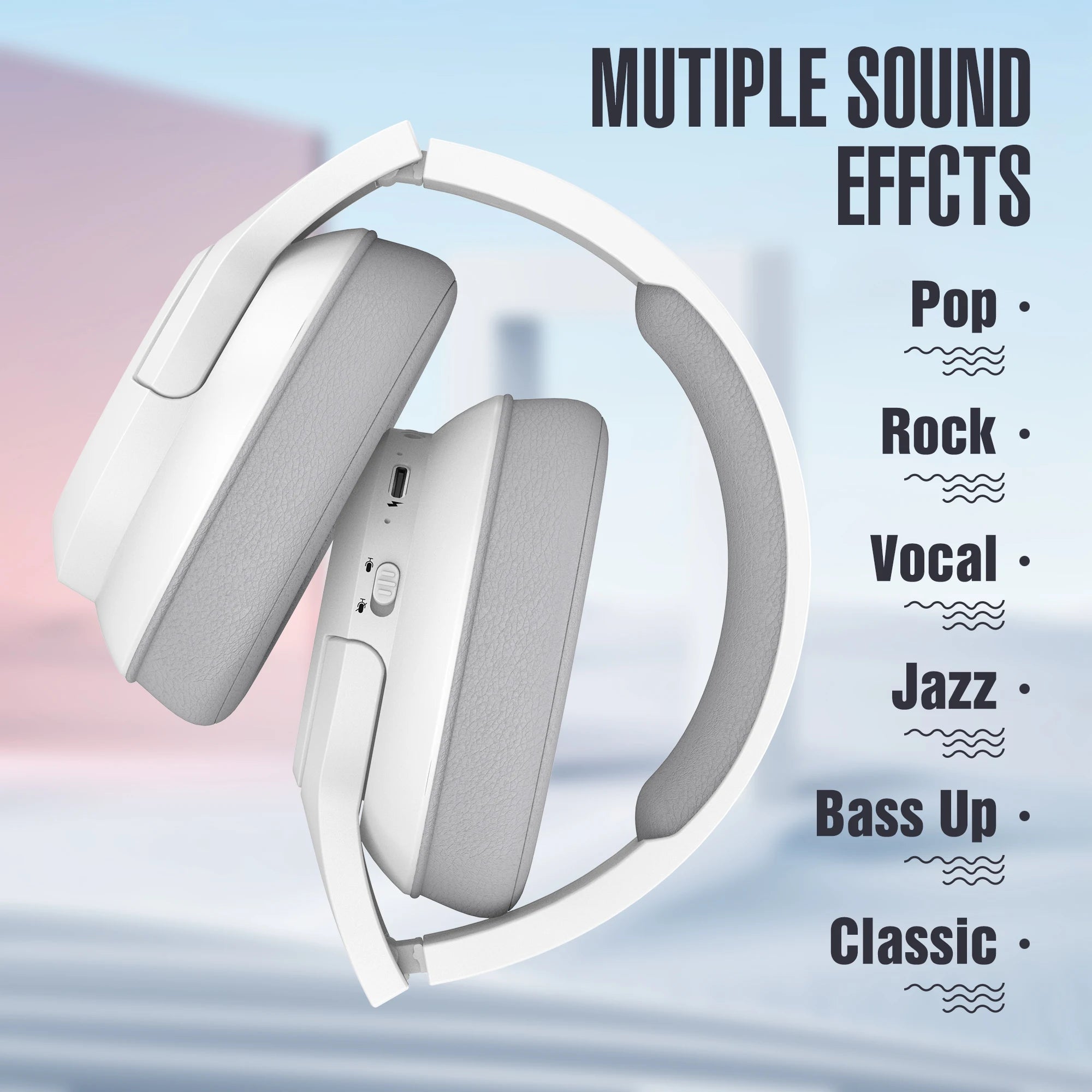 Bluetooth Wireless Over-Ear Headphones 48H