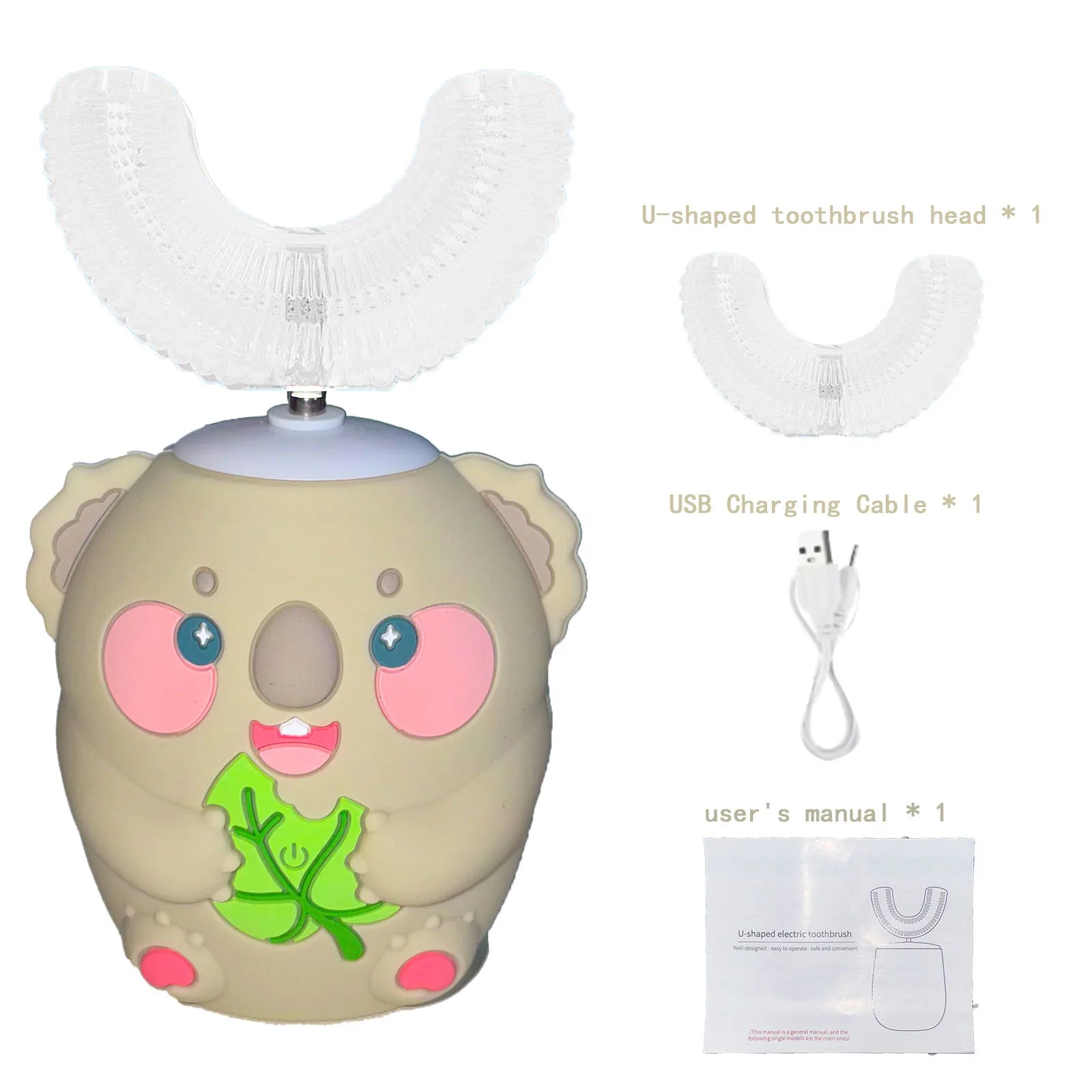 Cartoon-U-förmige Zahnbürste für Kinder