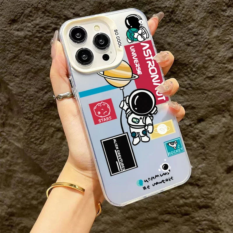 Astronaut Cartoon TPU Case for iPhone