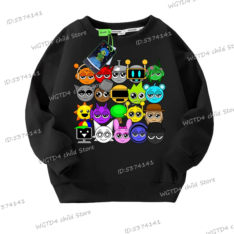 Sprunki Incredibox Kids Cartoon Sweatshirt