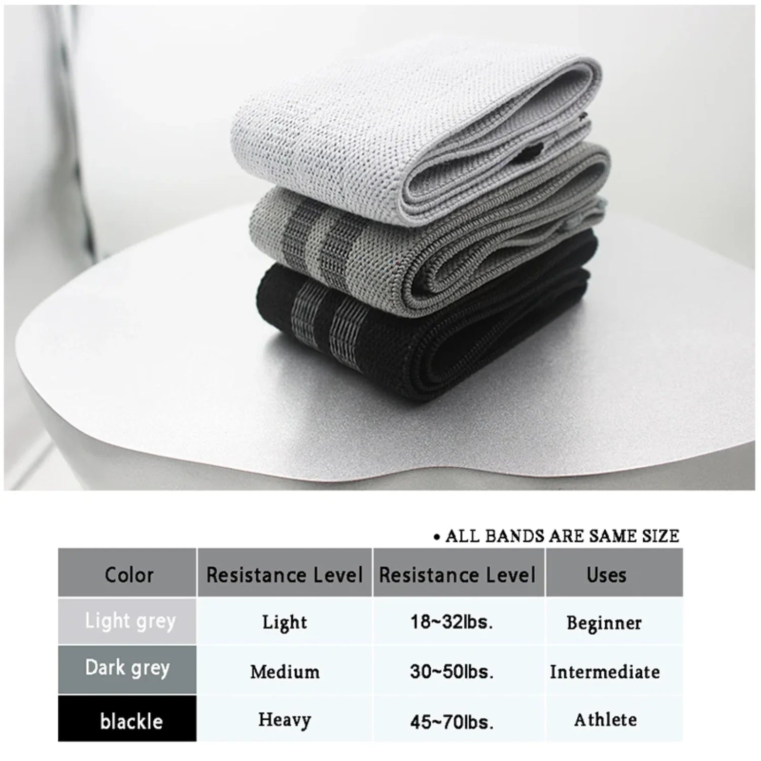 3-Piece Squat & Yoga Resistance Band Set