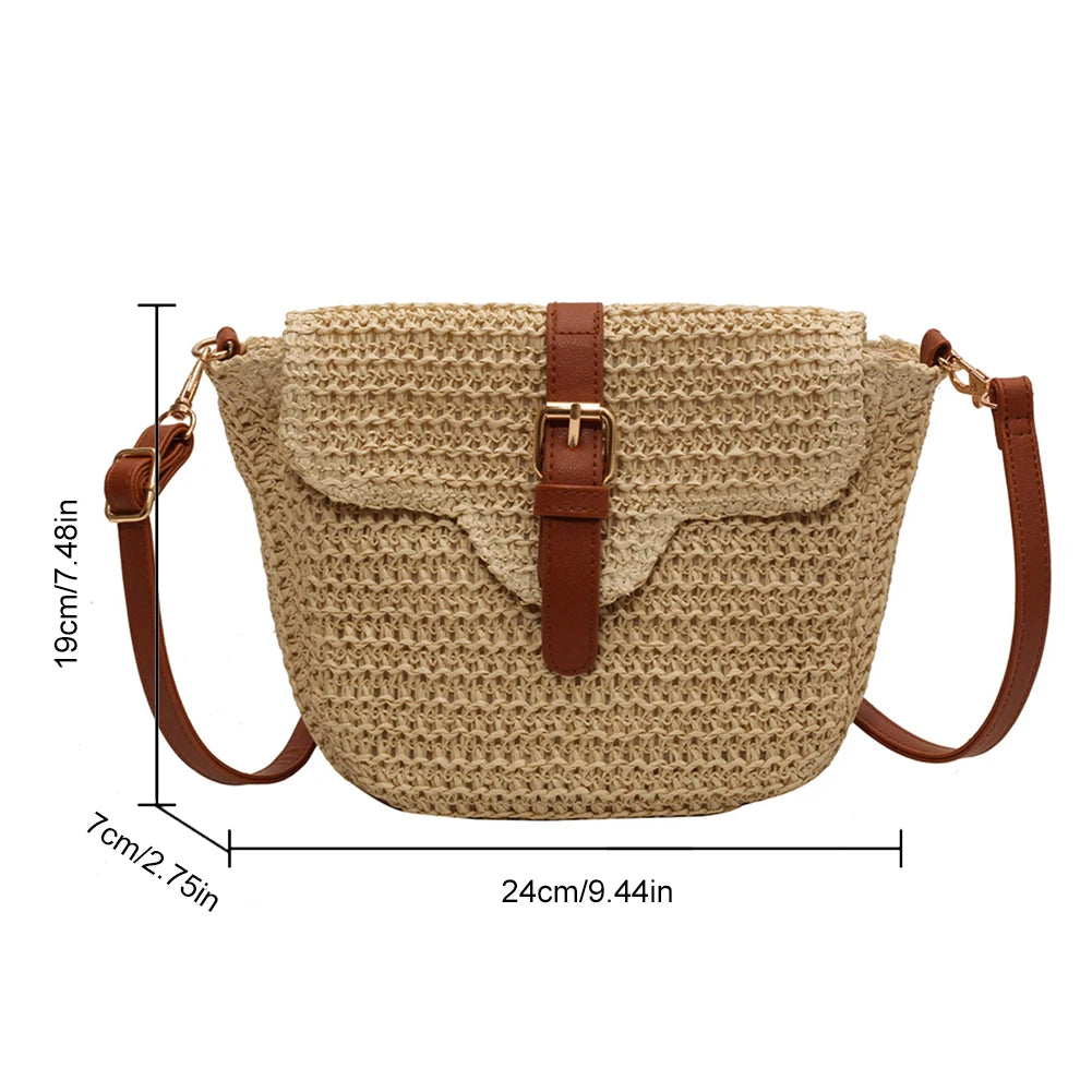 Boho Summer Straw Tote for Women
