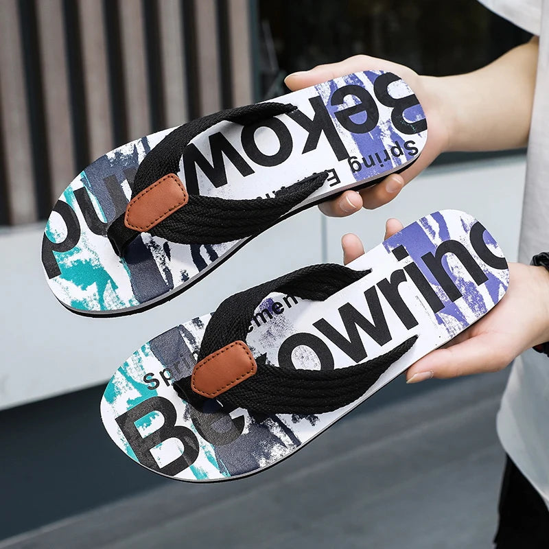 Summer Men Flip Flops Breathable Slides
