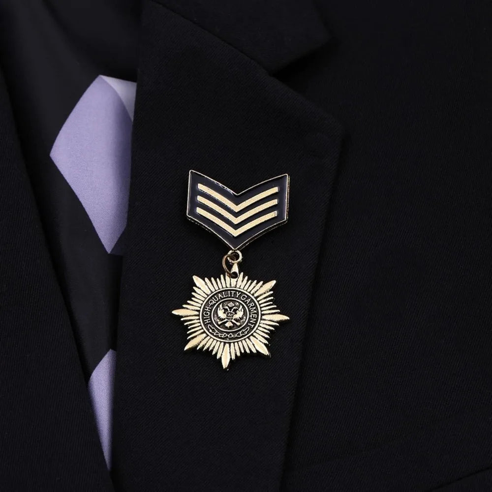 Vintage British Style Owl Star Brooch