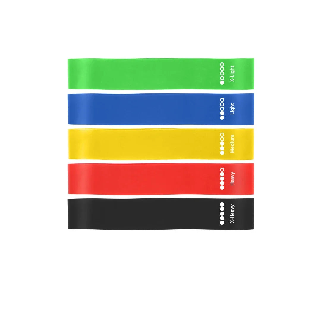 5-teiliges Fitness-Set mit elastischen Widerstandsbändern