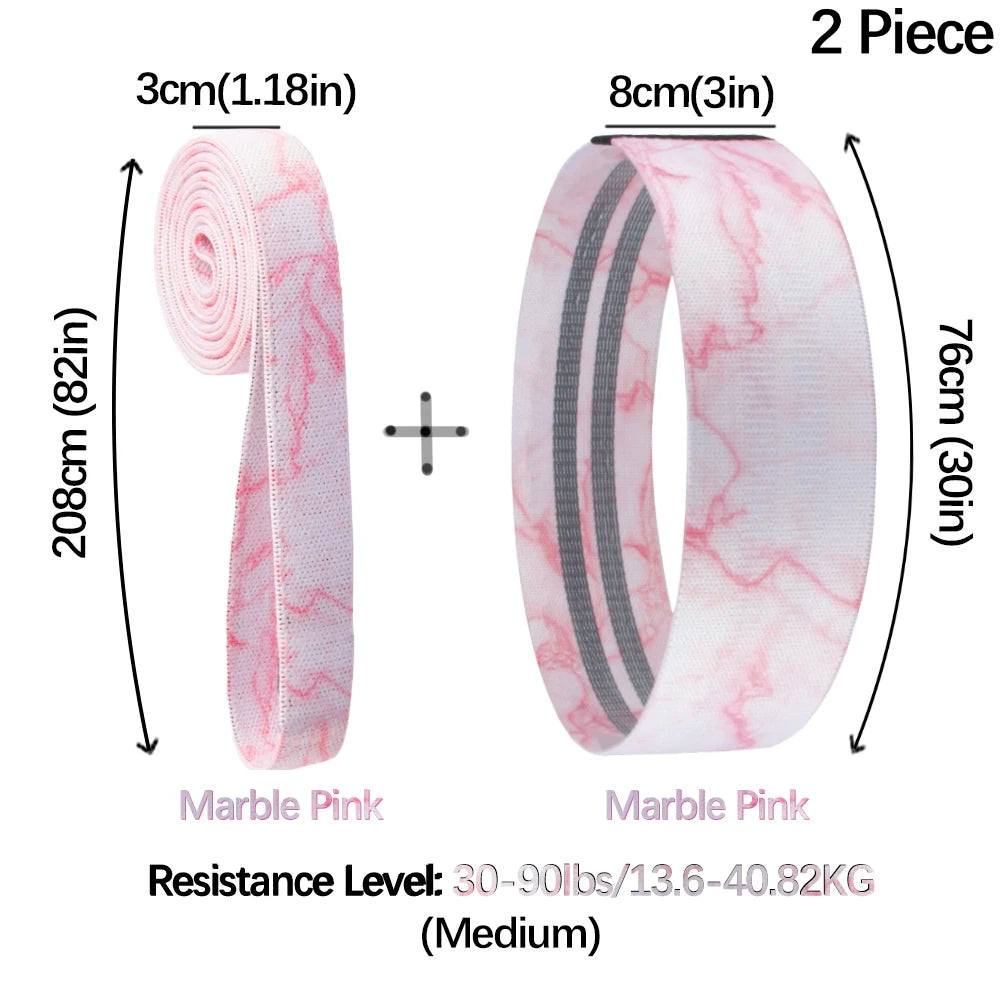 Fabric Booty Bands Long Resistance Set