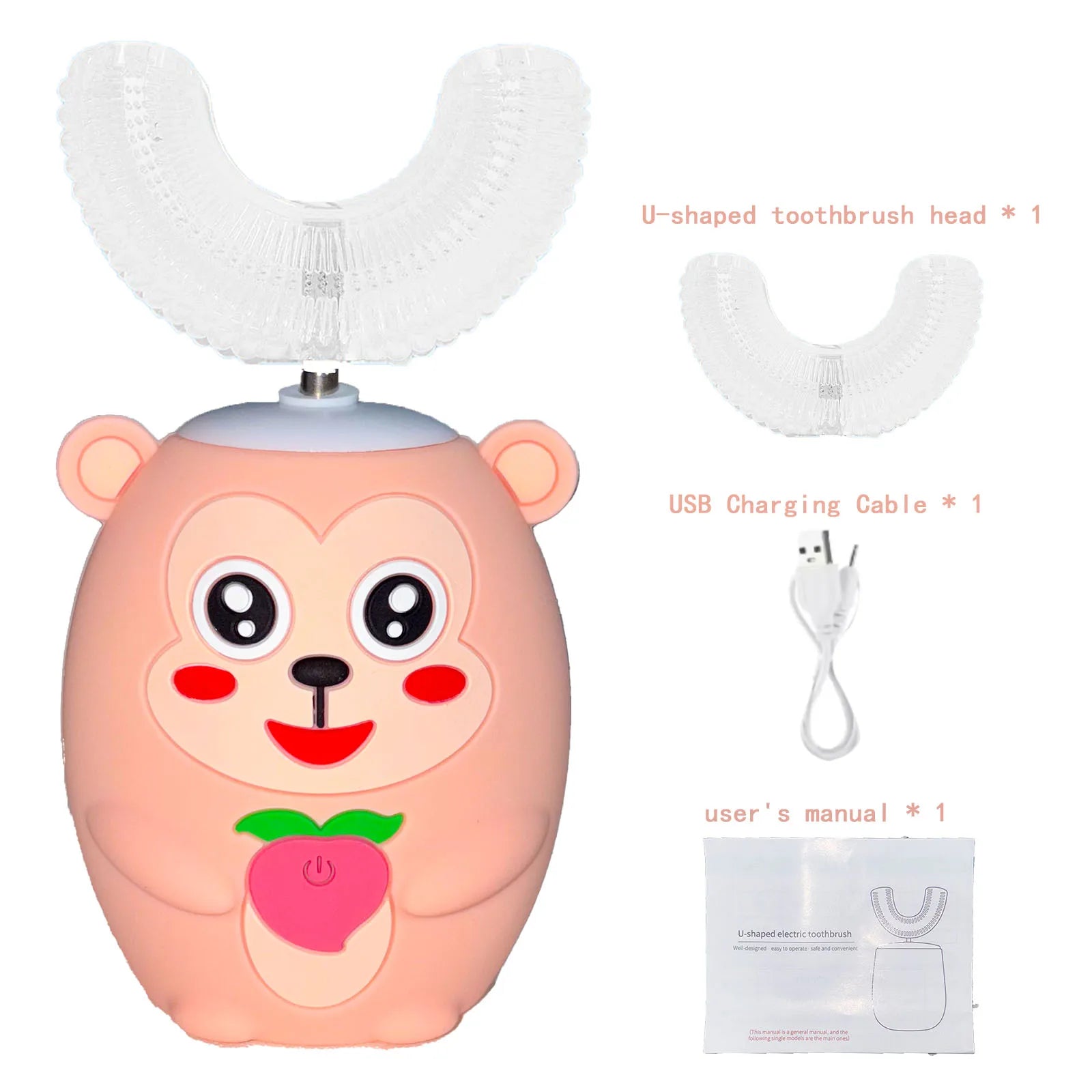 Cartoon-U-förmige Zahnbürste für Kinder