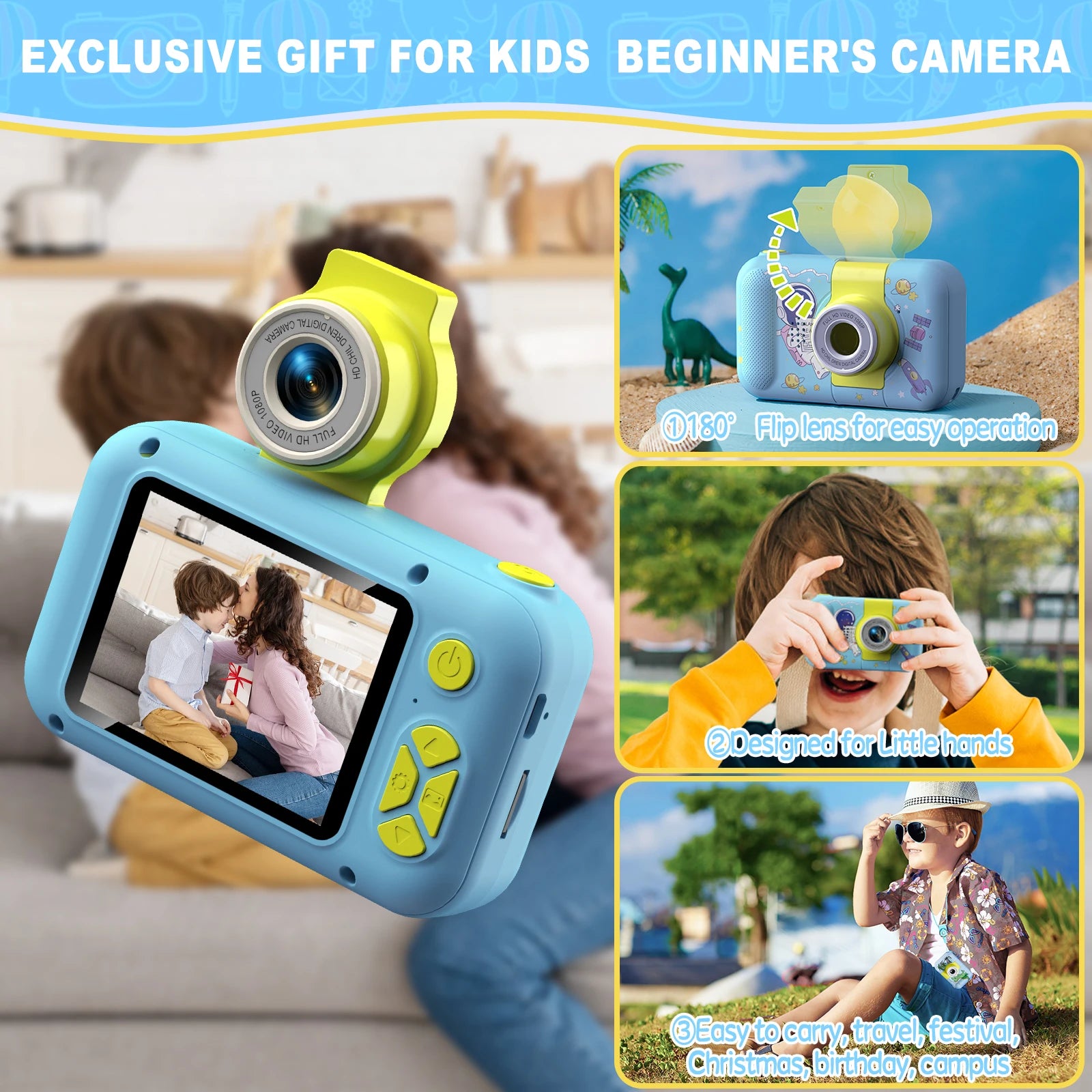 ARNSSIEN Kids Digital Camera – Ages 3–12