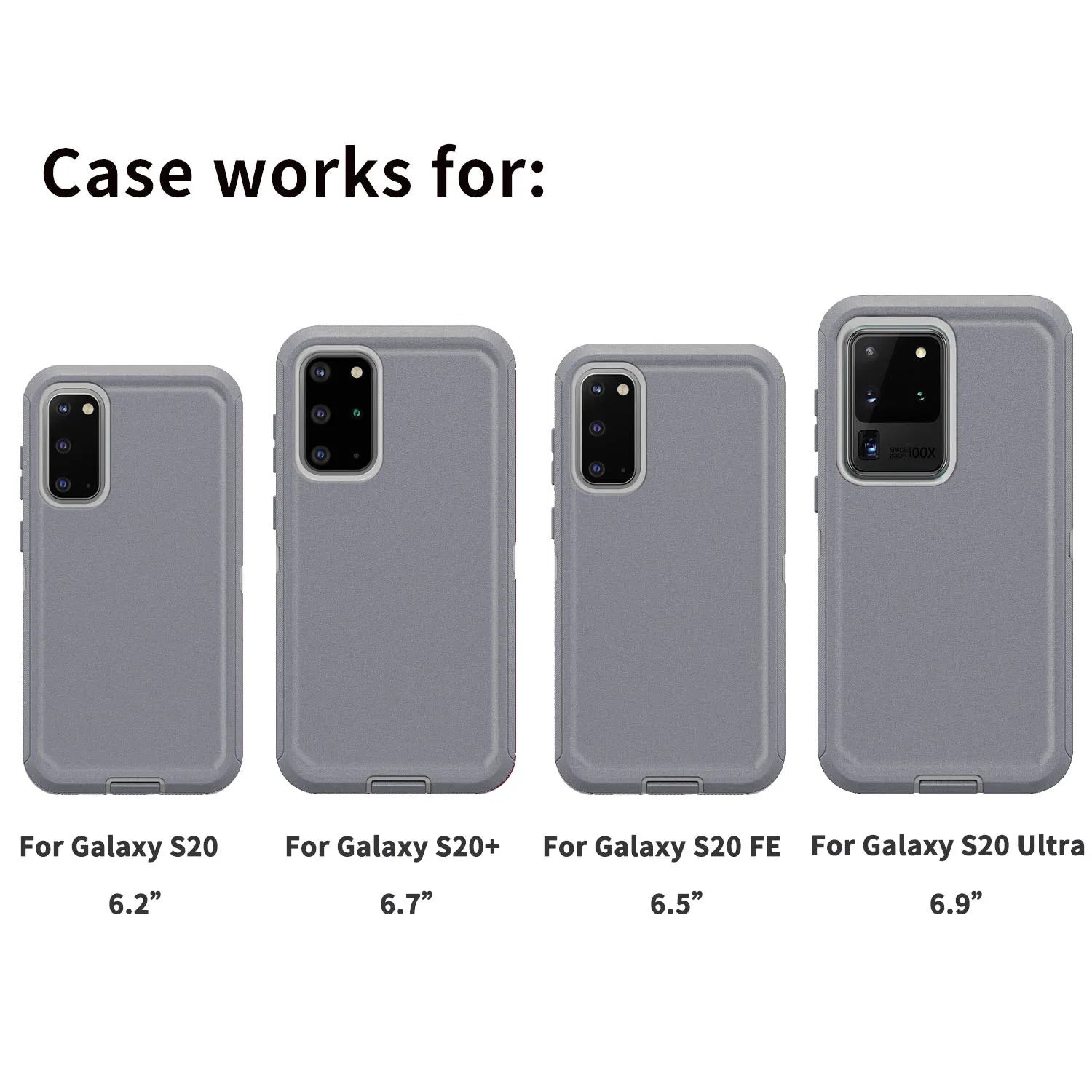 Galaxy S20 Series Rugged 3-in-1 Case – Gray