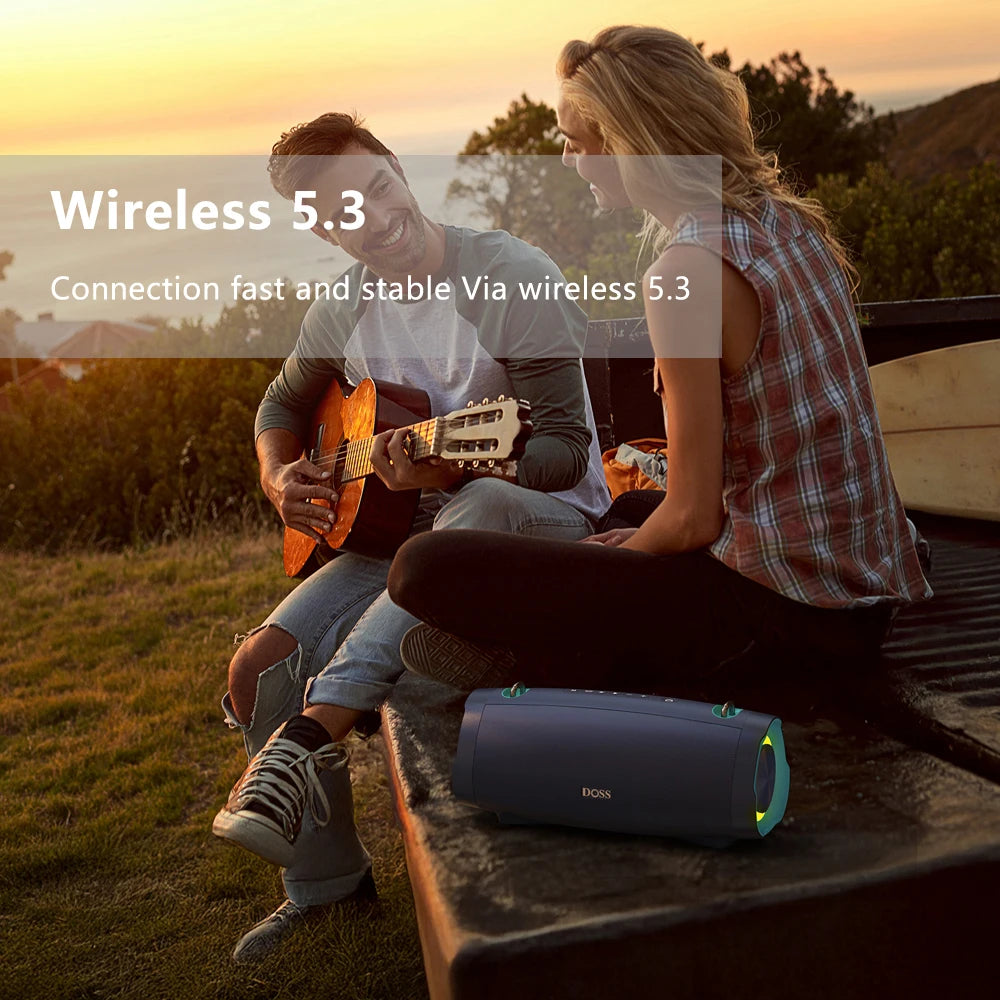 DOSS 70W Tragbarer Bluetooth-Lautsprecher Wasserdicht