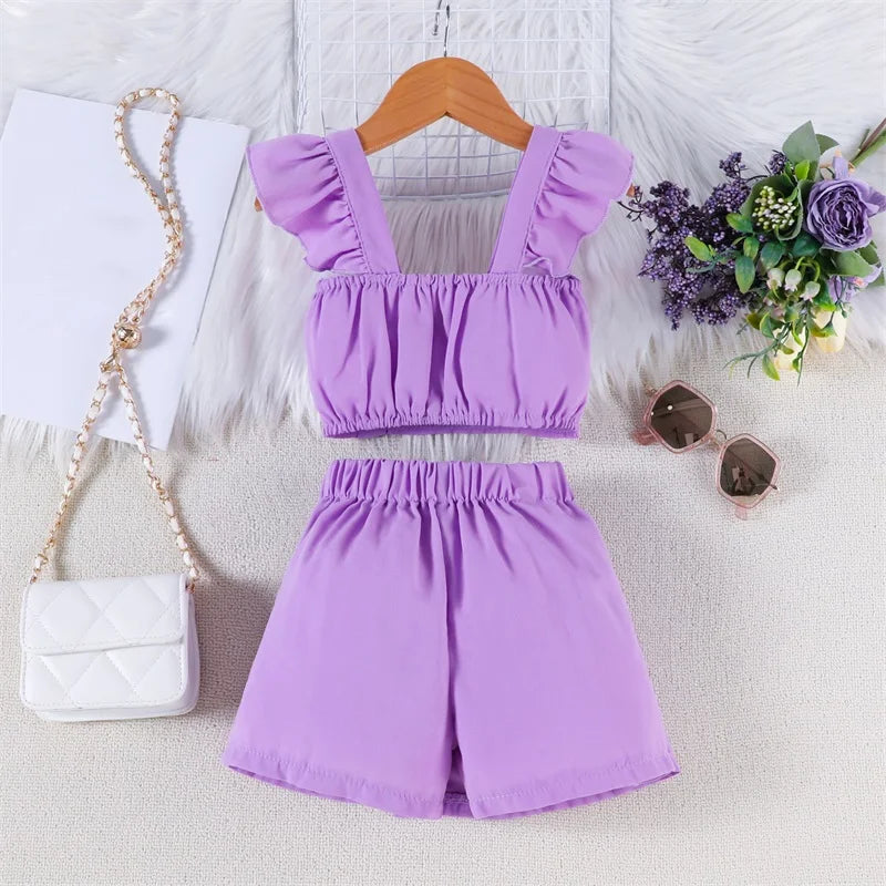 Baby Girl Flutter Top Skirt Set