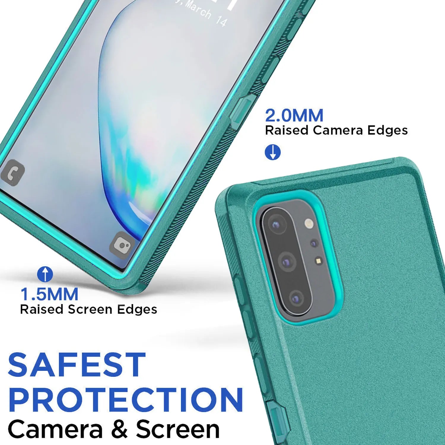 Green Galaxy Note10+ Rugged 3-in-1 Case