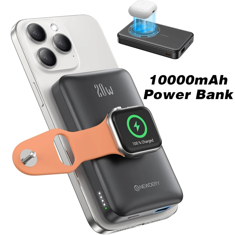 NEWDERY 10000 mAh magnetische Powerbank