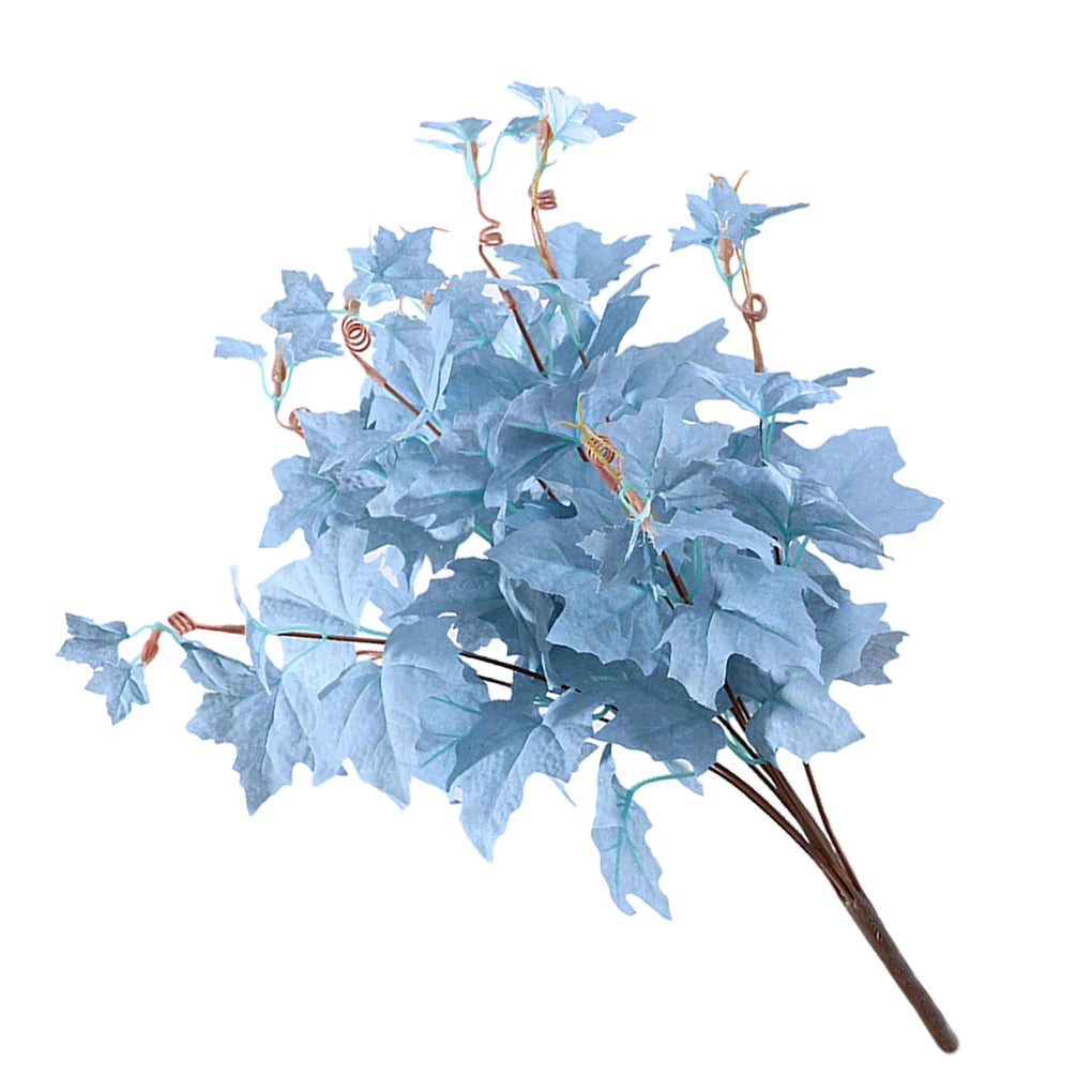 Light Blue Faux Leaf Bouquet for Decor