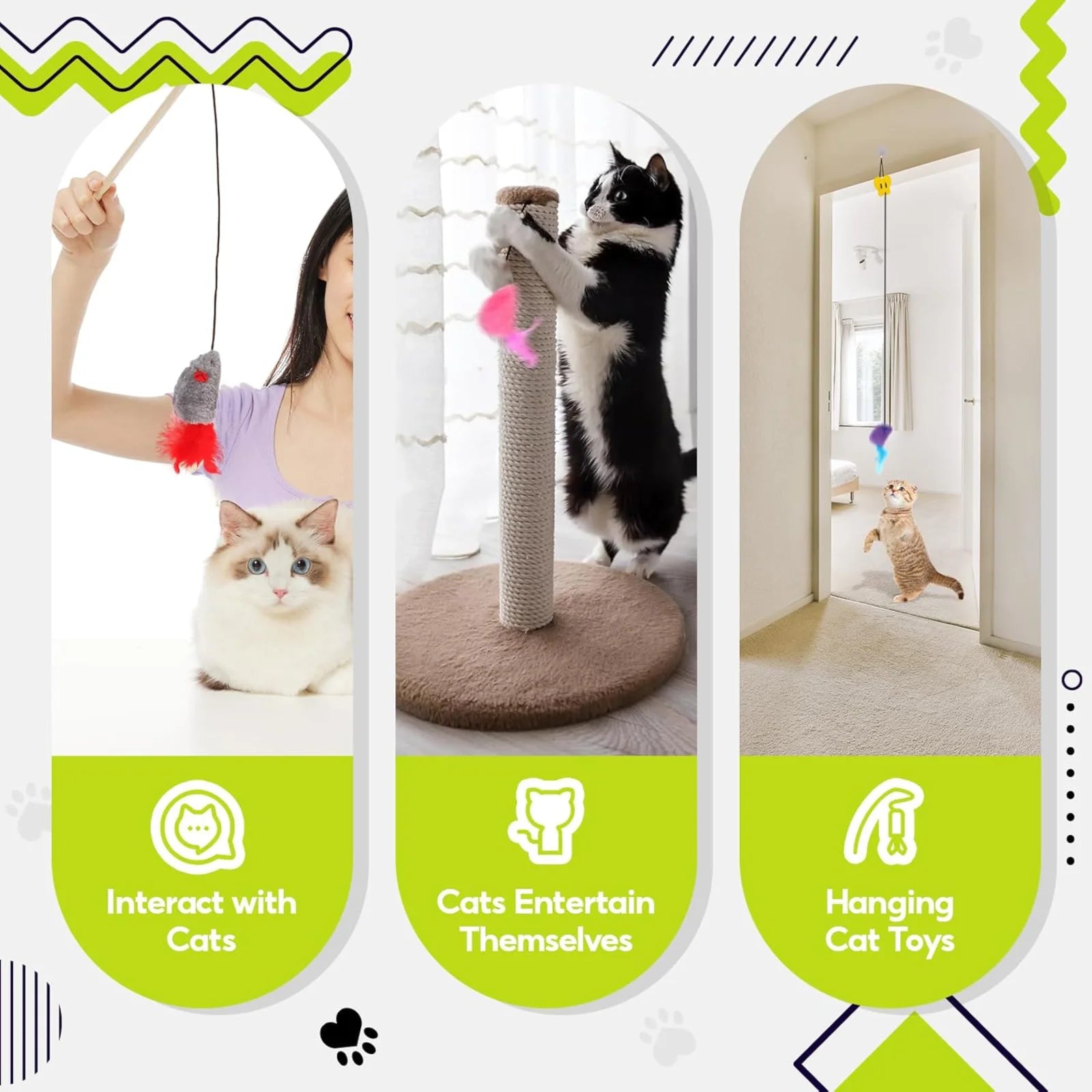 Plüschmaus zum Aufhängen an der Tür, Katzenspielzeug