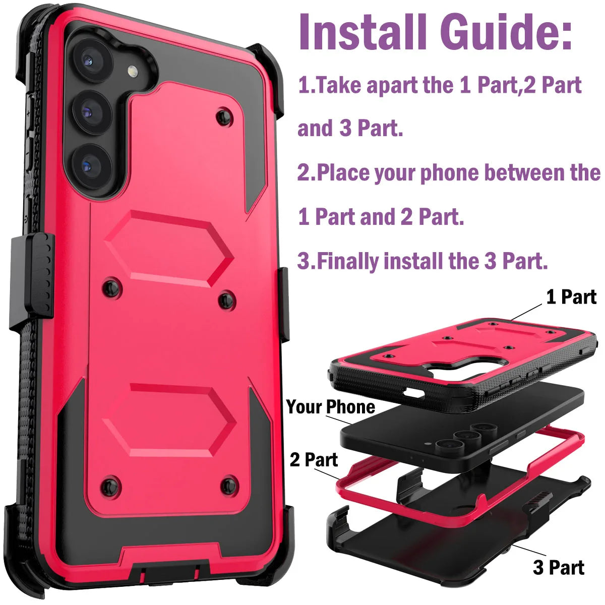 Galaxy S23 Rugged Case with Belt Clip