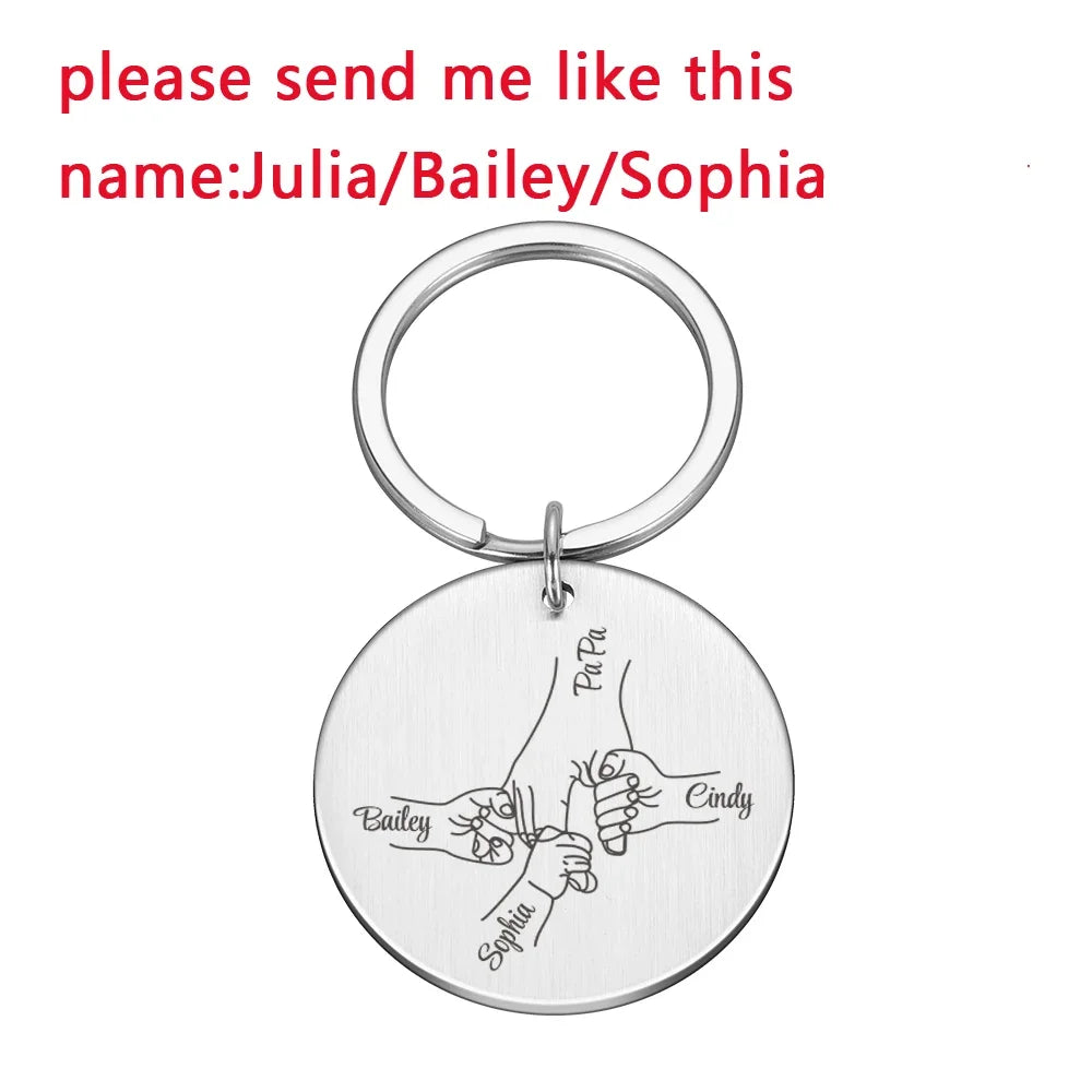 Custom Name Keychain for Dad Gift